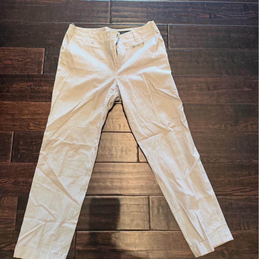 Gucci horsebit Beige and White Striped Trousers - Picture 2 of 5